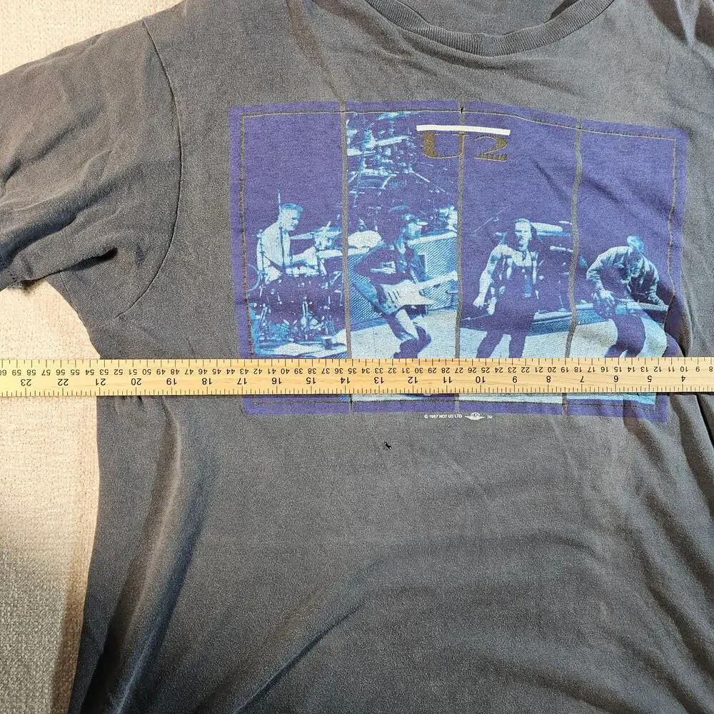 Vintage 1987 U2 Joshua Tree Tour Shirt Youth XL Mens Small Distressed Fade
